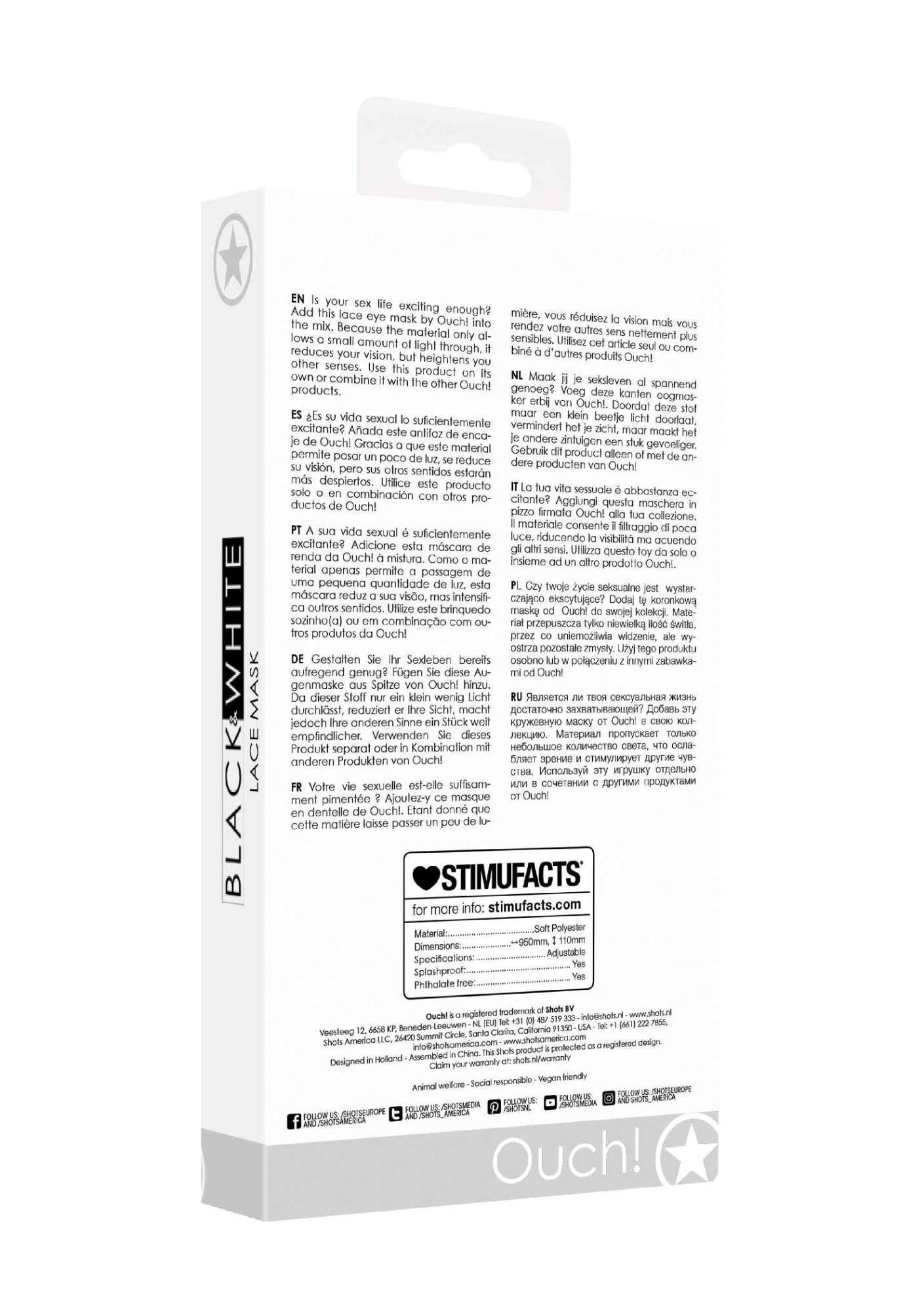 koronkowa maska lace mask - with elastic straps