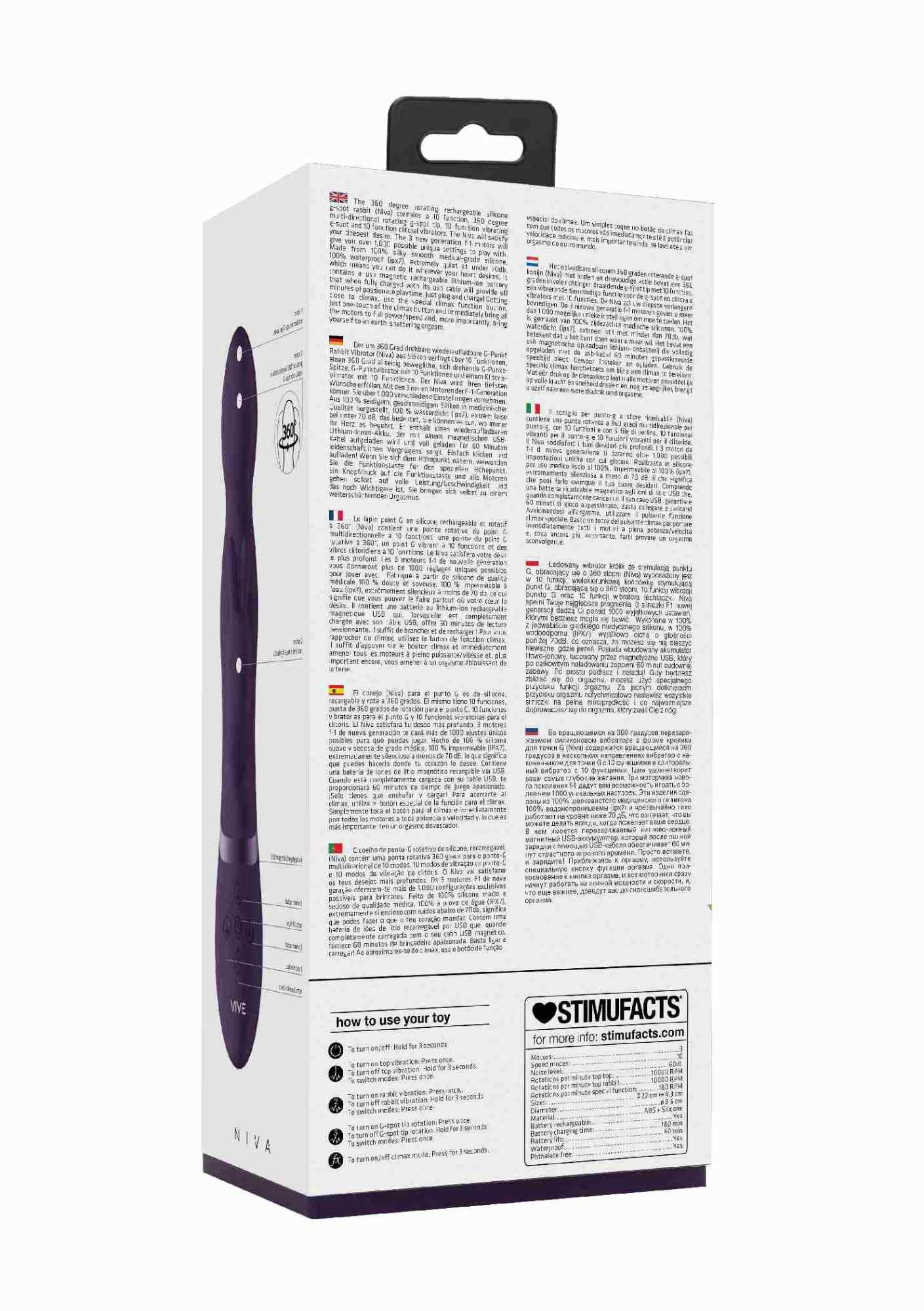 wibrator królik - 360degrees rabbit - purple