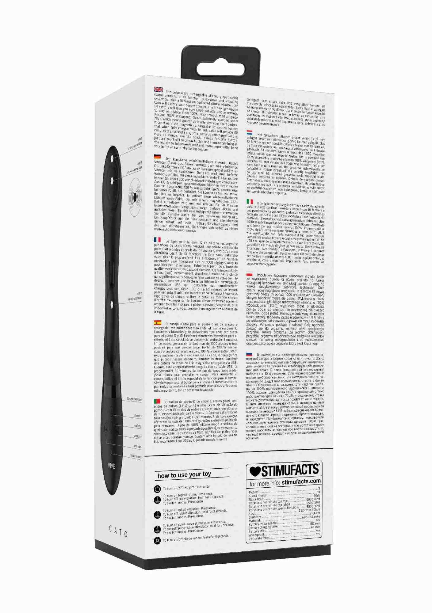 wibrator - pulse g-spot rabbit - black