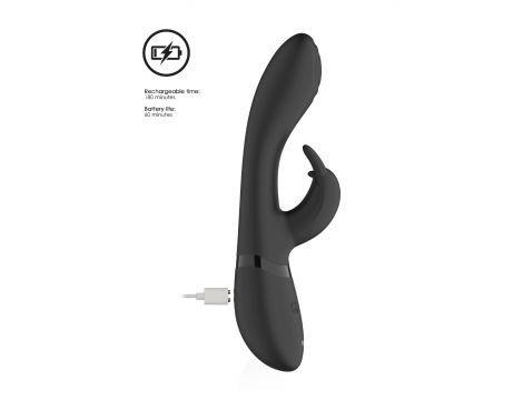 Wibrator króliczek Cato ShotsToys punkt G silikonowy USB czarny - 11