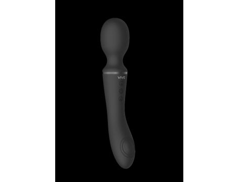 Różdżkowibrator silikonowy Enora ShotsToys czarny USB 22 cm - 2