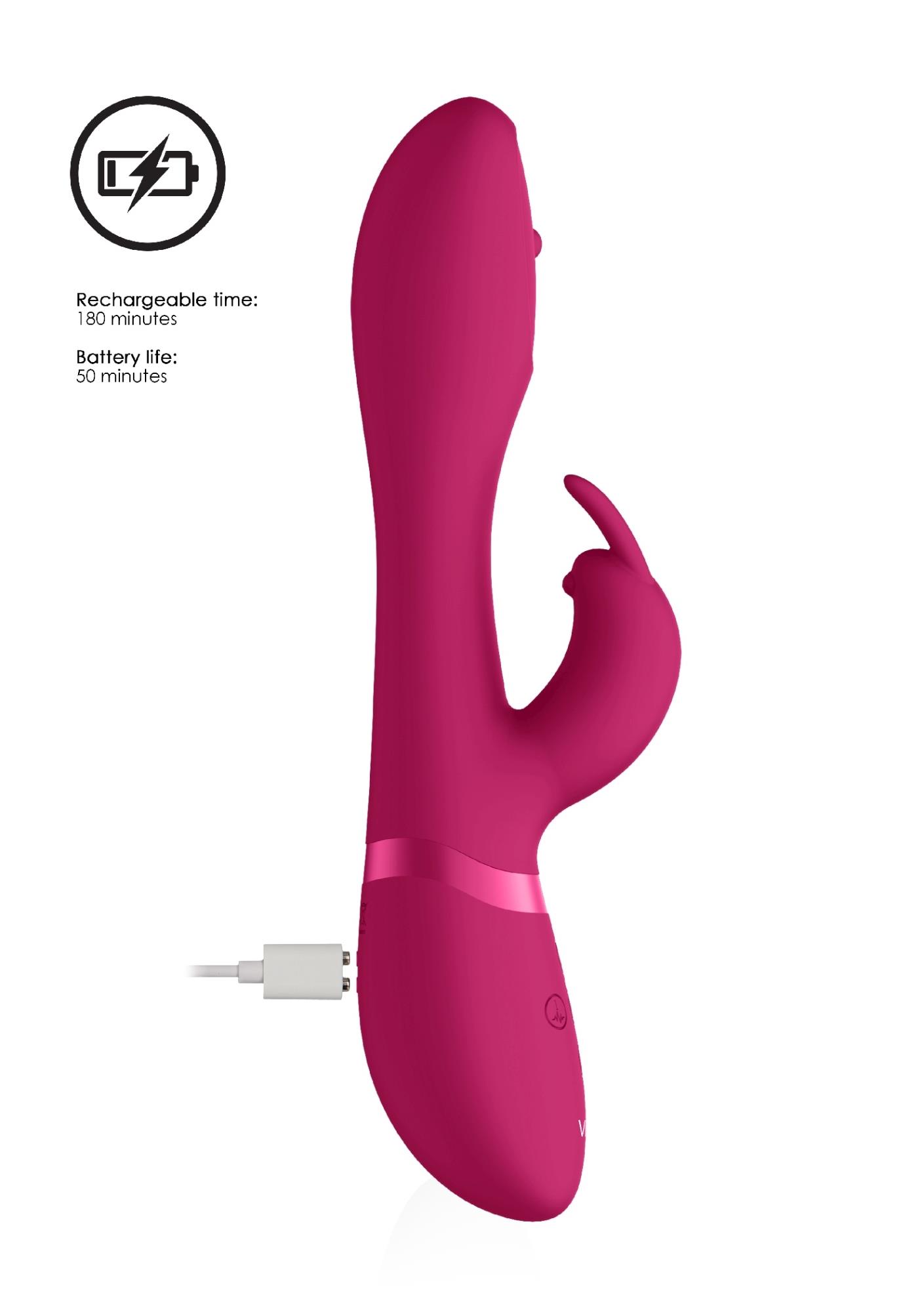 wibrator masażer - spinning g-spot rabbit - pink