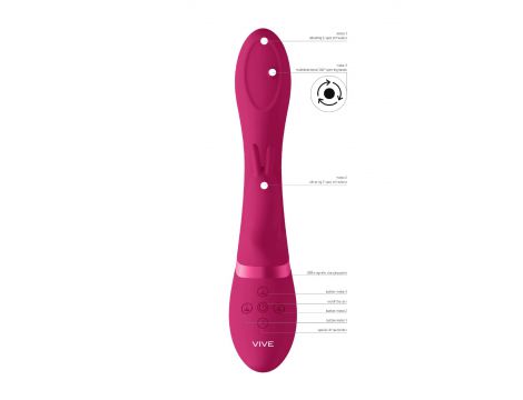 Wibrator króliczek Mira wirujący różowy USB - 6