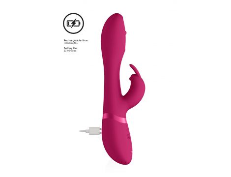 Wibrator króliczek Mira wirujący różowy USB - 9