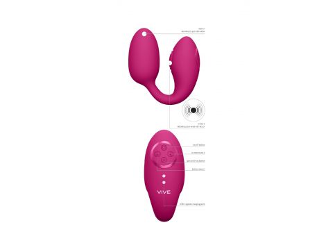 Wibrator Aika ShotsToys różowy z pilotem USB - 5