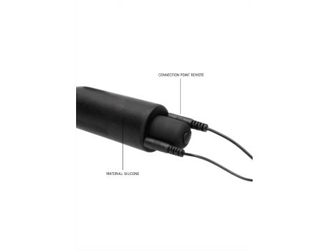 Sonda uretralna wibrująca z elektrostymulacją czarna ShotsToys - 5