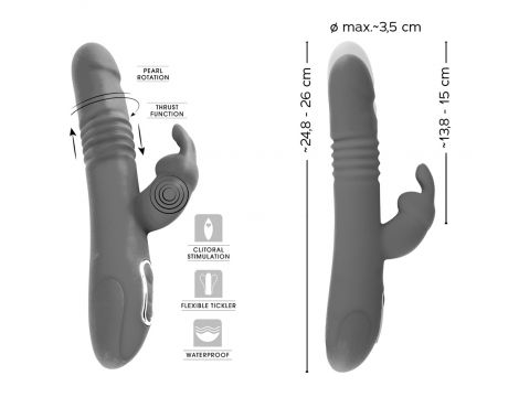 Wibrator króliczek Thrusting Pearl Sweet Smile USB - 19