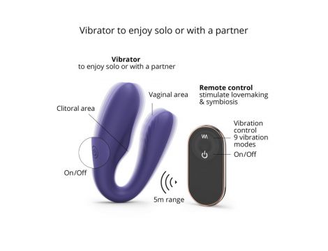Stymulator łechtaczki Love to Love Match Up indygo 9cm z pilotem - 2