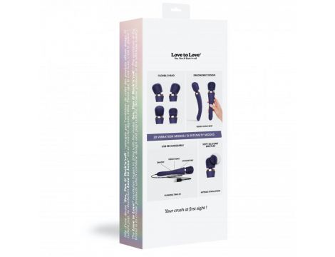 Masażer różdżkowy Brush Crush Love to Love indygo USB 25 cm - 8