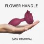 Korek analny silikonowy Open Roses Love to Love M śliwkowy - 4