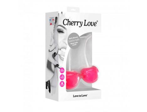 Kulki gejszy silikonowe Love to Love Cherry Love różowe - 5