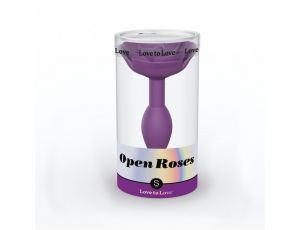 Korek analny silikonowy Open Roses Love to Love fioletowy S 8 cm