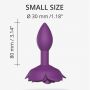 Korek analny silikonowy Open Roses Love to Love fioletowy S 8 cm - 5