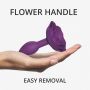Korek analny silikonowy Open Roses Love to Love fioletowy S 8 cm - 6