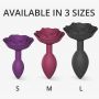 Korek analny silikonowy Open Roses Love to Love fioletowy S 8 cm - 7