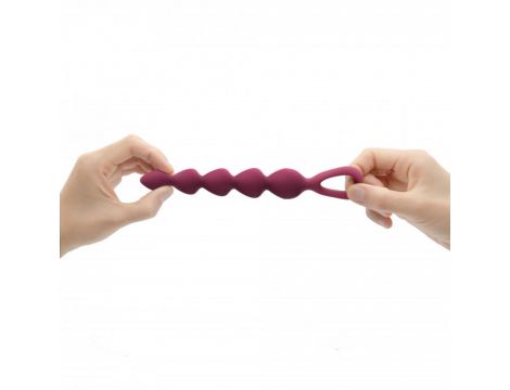 Łańcuszek analny silikonowy Bing Bang M Plum Star 15 cm - 2
