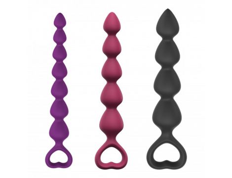 Łańcuszek analny silikonowy Bing Bang M Plum Star 15 cm - 3