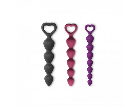 Łańcuszek analny silikonowy Bing Bang M Plum Star 15 cm - 4