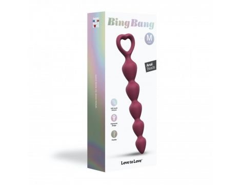 Łańcuszek analny silikonowy Bing Bang M Plum Star 15 cm - 5