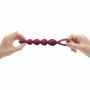 Łańcuszek analny silikonowy Bing Bang M Plum Star 15 cm - 3