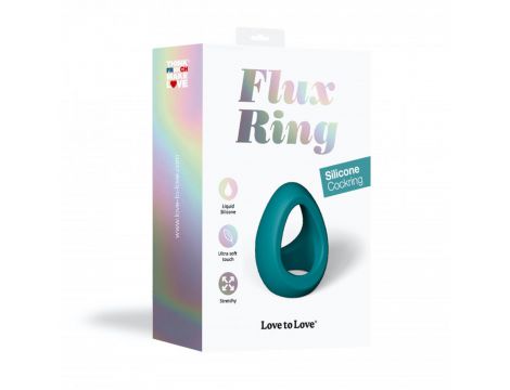 Podwójny pierścień erekcyjny silikonowy Flux Ring Love to Love morski