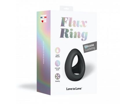 Podwójny pierścień erekcyjny Flux Ring Love to Love czarny onyx - 7