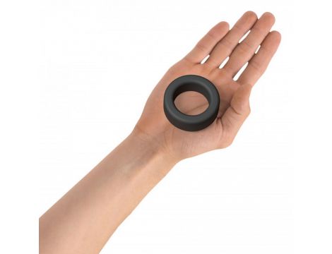 Pierścień erekcyjny silikonowy Cool Ring Love to Love czarny onyx - 4