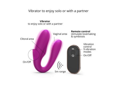Silikonowy stymulator łechtaczki z pilotem Love to Love Match Up 9cm - 4