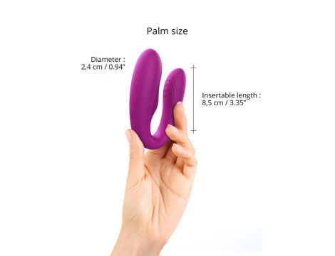 Silikonowy stymulator łechtaczki z pilotem Love to Love Match Up 9cm - 7