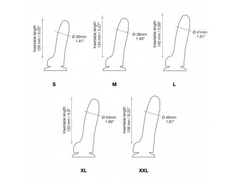 Realistyczne dildo Sliding Skin Straponme czarne S - 7