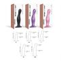 Dildo analne silikonowe Curvy Straponme metaliczny różowy S 14cm - 5