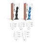 Dildo analne z kulkami silikonowe Strap On Me metaliczny niebieski S - 5