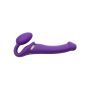 Wibrujący strap-on Strap-on-me silikonowy M fioletowy USB wodoodporny - 2