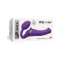 Wibrujący strap-on Strap-on-me silikonowy M fioletowy USB wodoodporny - 3