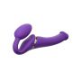 Wibrujący strap-on Strap-on-me silikonowy M fioletowy USB wodoodporny - 4
