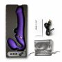 Wibrujący strap-on Strap-on-me silikonowy M fioletowy USB wodoodporny - 11