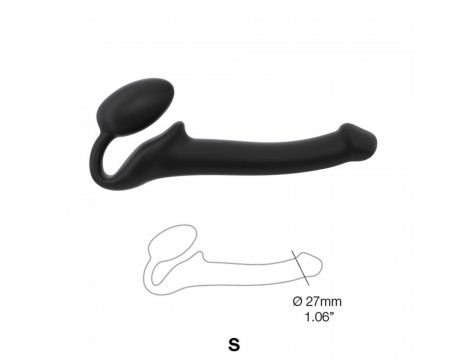 Strapon bez pasków giętki półrealistyczny Straponme czarny S 17 cm - 4