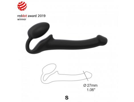 Strapon bez pasków giętki półrealistyczny Straponme czarny S 17 cm - 6