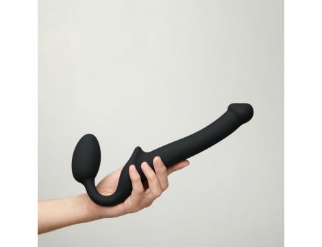 Strapon bez pasków giętki półrealistyczny Straponme czarny S 17 cm - 7