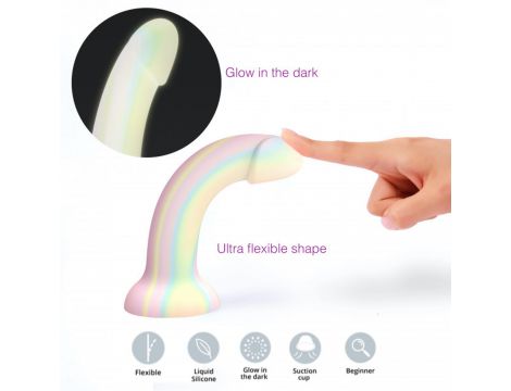 Dildo silikonowe realistyczne fosforyzujące DilDolls Fantasia - 2
