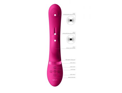 Wibrator króliczek Vive May Pulse Wave różowy USB - 6