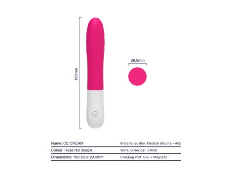 Wibrator punktu G silikonowy B-Series Joy różowy USB 20 cm - 3