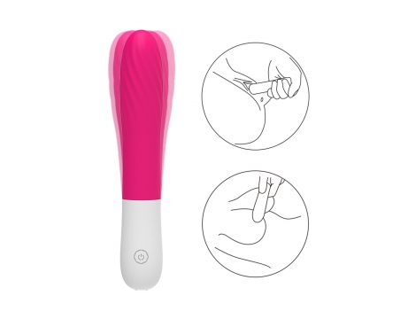 Wibrator punktu G silikonowy B-Series Joy różowy USB 20 cm - 4
