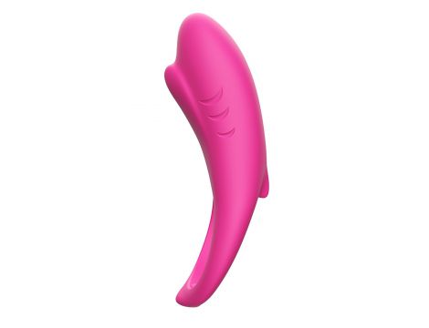 Pierścień erekcyjny wibrujący Shark silikonowy różowy USB - 2