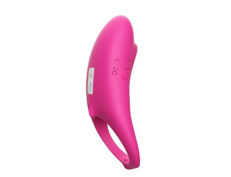 Pierścień erekcyjny wibrujący Shark silikonowy różowy USB - 4