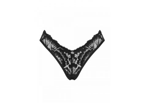 Figi otwarte Obsessive Alessya koronkowe czarne M/L - 7