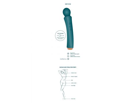 Masażer wibracyjny zakrzywiony XOCOON zielony 27 cm - 7