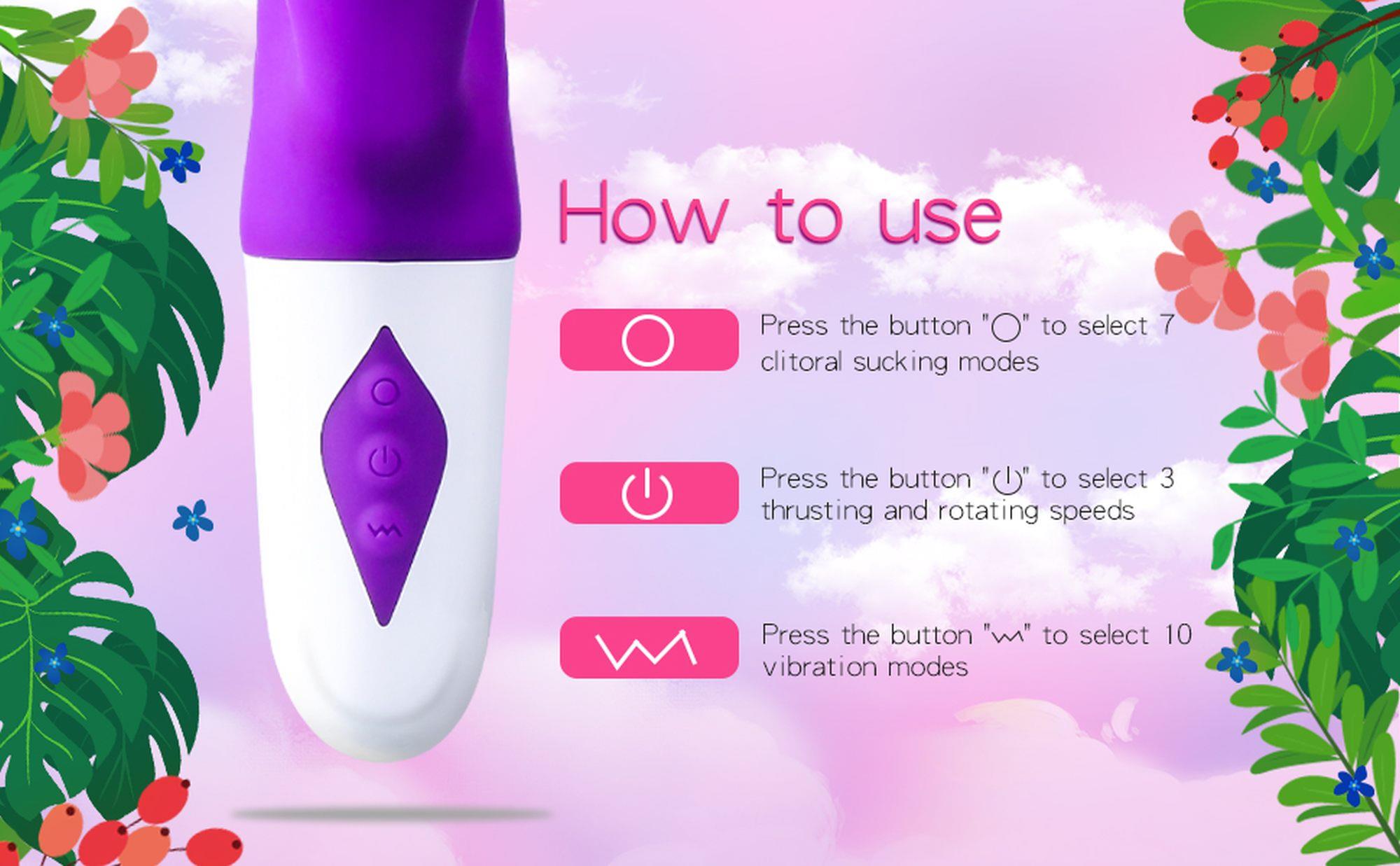 triple stimulation thrusting vibrator