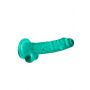 Dildo realistyczne z jądrami turkusowe 19 cm RealRock - 6